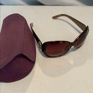 Carol Brodie tortoise, Purple Tone Sunglasses with case